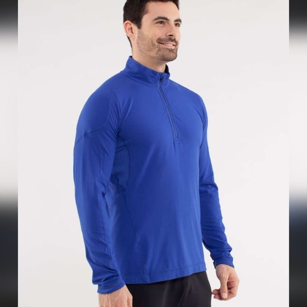 Lululemon Surge men's Half Zip Sapphire Blue long sleeve quarter zip pullover